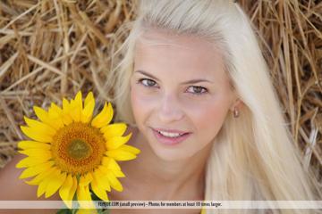 Vika D in Femjoy set Sunflower