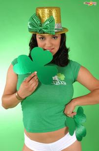 Monica Mendez in Pinup Files set Luck Of The Irish