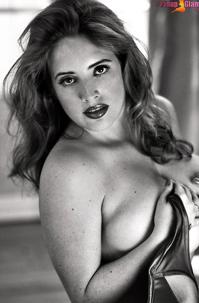 Maggie Green in Pinup Files set Black And White Photo Shoot