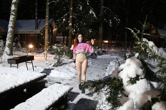 Kitsuna in Nude In Russia set Night Adventure