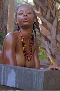 Tierra in Domai set Do you like her busty wet ebony body