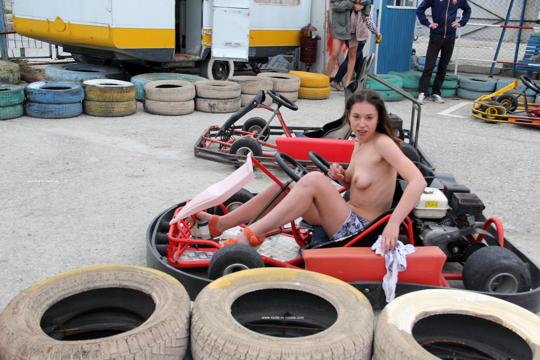 Alisa in Nude In Russia set Birthday Suit Carting