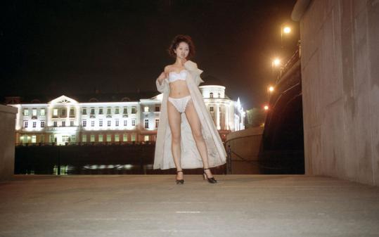 Mina in Nude In Russia set Night Lights