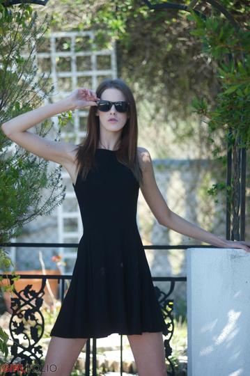 Melissa Tongue in Girlfolio set Little Black Dress
