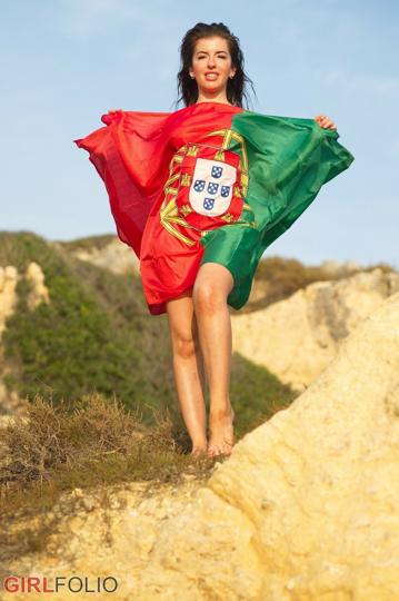 Alexa Jane in Girlfolio set Portugal Beach Shoot