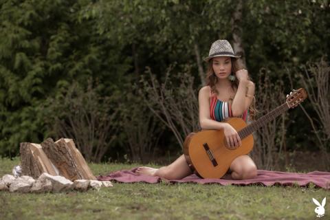 Clara in Playboy set Acoustic Serenity