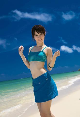 Moe Amatsuka in All Gravure set Azure Beach