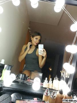 Talia Mint in Fitting Room set Selfie
