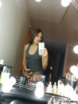 Talia Mint in Fitting Room set Selfie