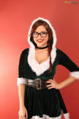 Tessa Fowler in Pinup Files set Christmas Velvet